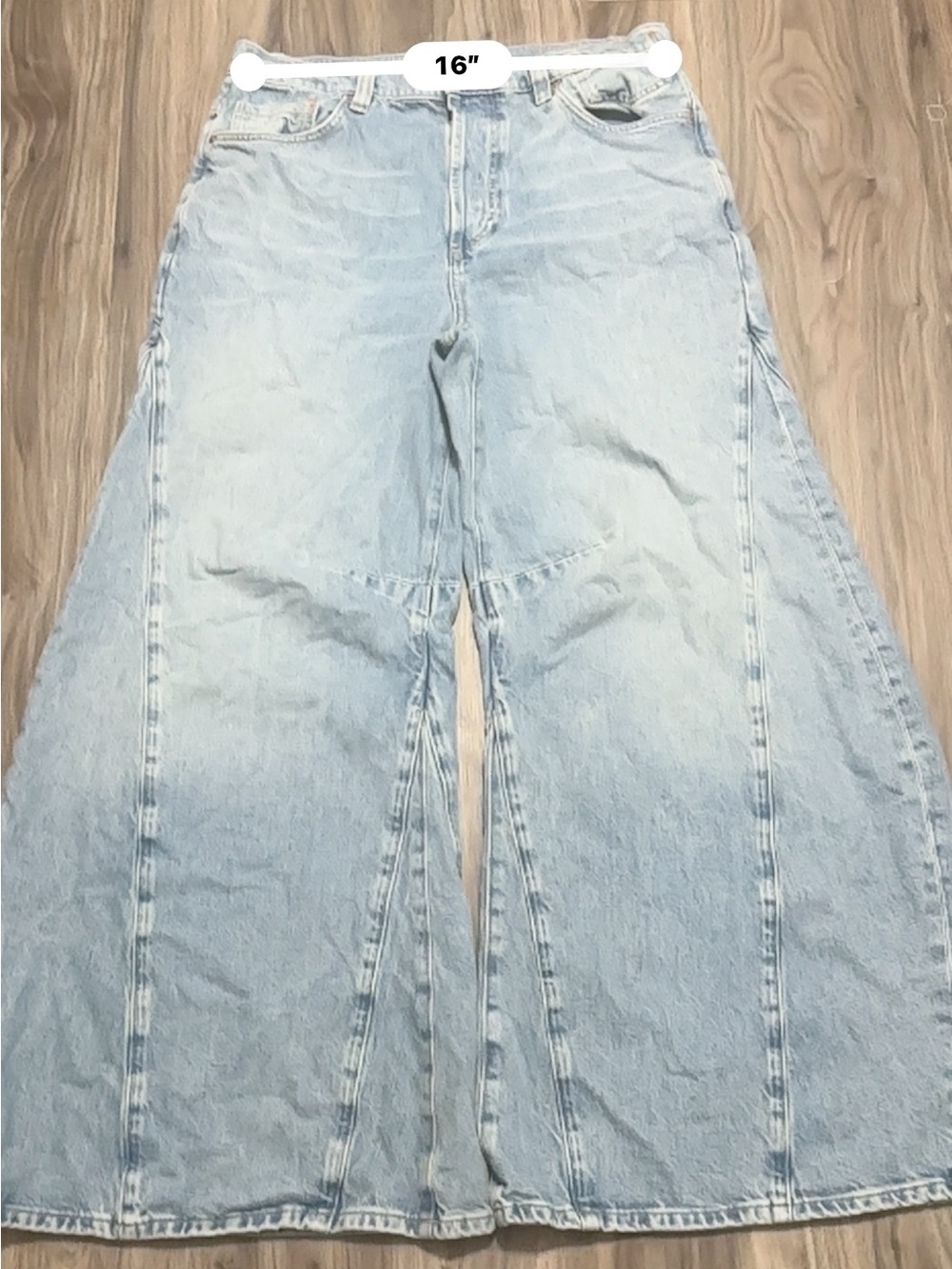 We The Free Wide-Leg High Waist Jeans – Statement Panelled Denim. - Picture 4 of 16